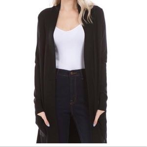 Women’s Black Long Cielo Pocket Cardigan